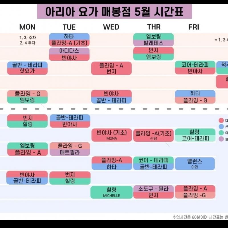 아리아요가 매봉역 10개월